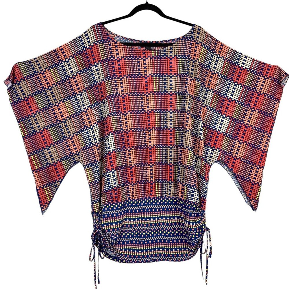 Style‎ & Co. Dot Print Batwing Top Women’s 1X Contemporary Modern Boho